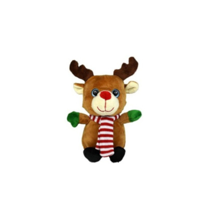 Plišasta božična figura severnega jelena s šalom 15cm