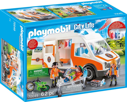 Playmobil City Life reševalno vozilo s svetlobnimi in zvočnimi efekti (70049)