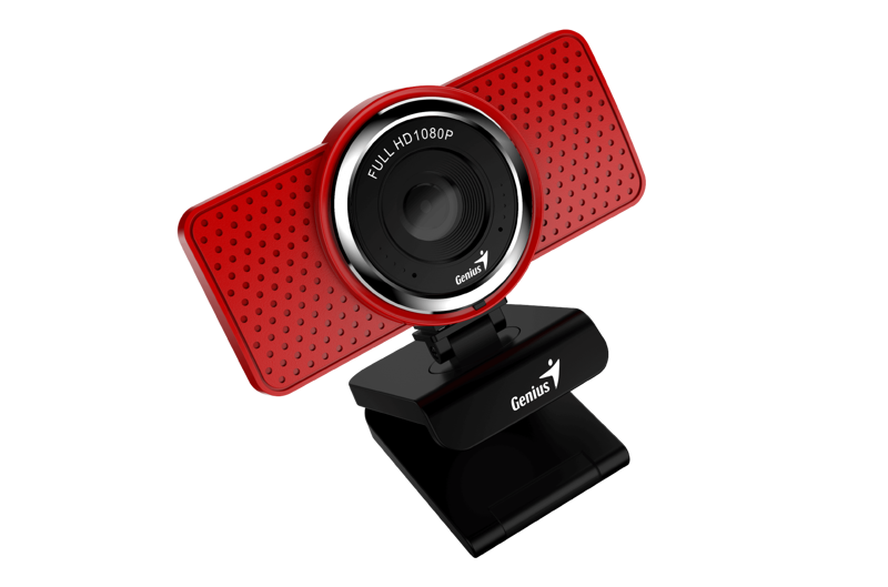 Slika - Genius eCam 8000 Mic 720p rdeča, spletna kamera