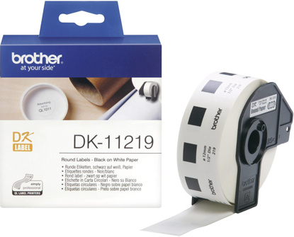 Brother DK-11219 (29mm x 90mm x 400) črno na belo, etikete