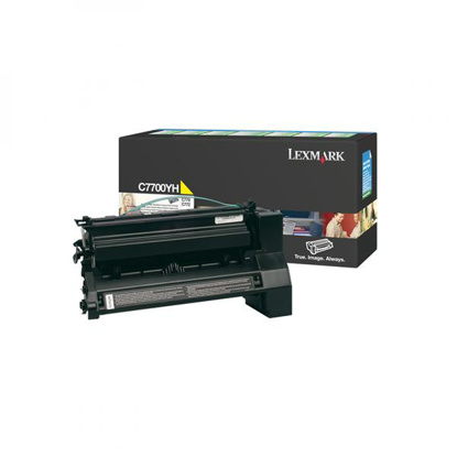 Lexmark C7700YH HC rumen, originalen toner