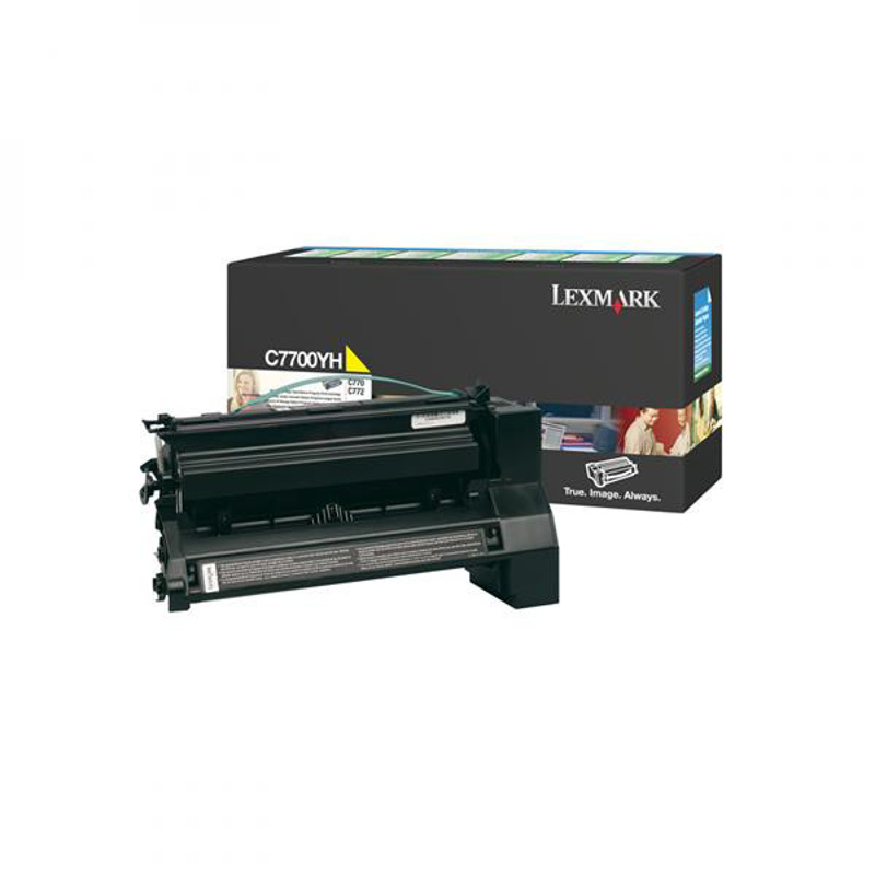Slika - Lexmark C7700YH HC rumen, originalen toner