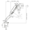 Slika - ACT AC8311 hidravlična roka za monitor Office 13"-32" črna