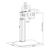 Slika - ACT AC8331 Office 10"-32" črna samostoječa hidravlična roka za monitor