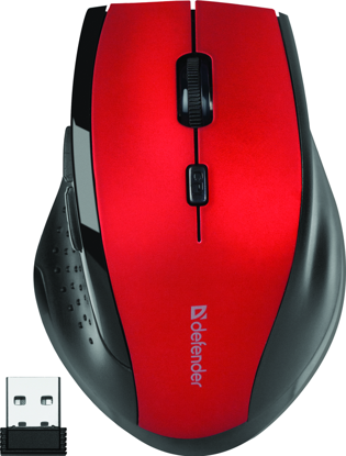 Defender Accura MM-365 črno/rdeča brezžična miška