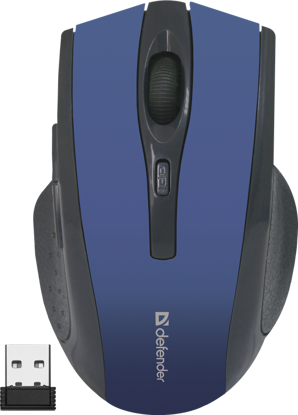 Defender Accura MM-665 črno/modra brezžična miška