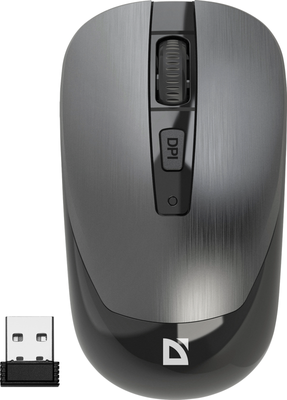 Slika - Defender WAVE MM-995 srebrna tiha brezžična miška