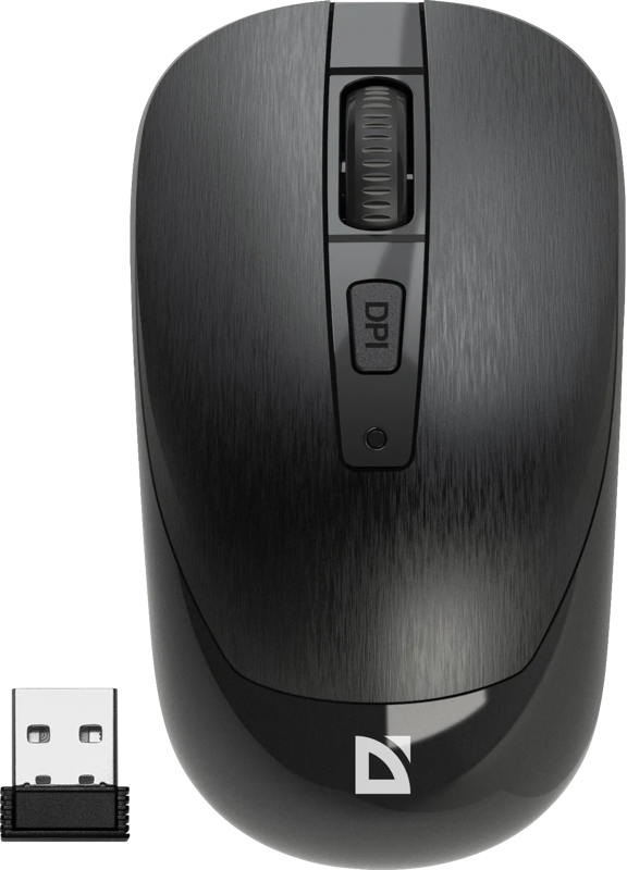 Slika - Defender WAVE MM-995 (52995) črna tiha brezžična miška