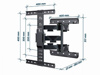 Slika - Gembird WM-65ST-01 Full-motion TV wall mount 32?-65? Black