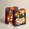Slika - Novo letna darilna vrečka L s LED lučkami 178 x 102 x 228 mm - 2 vrstI / komp.,  HAPPY NEW YEAR