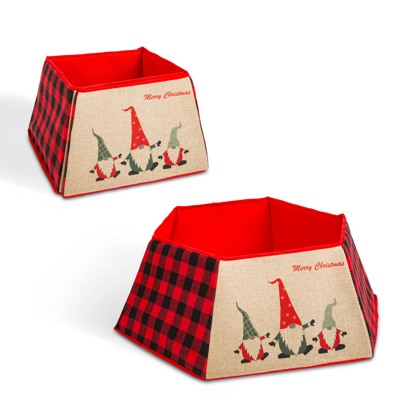 Slika - Pokrov za stojalo božičnega drevesa - škratek - 55 x 26 cm, Filc