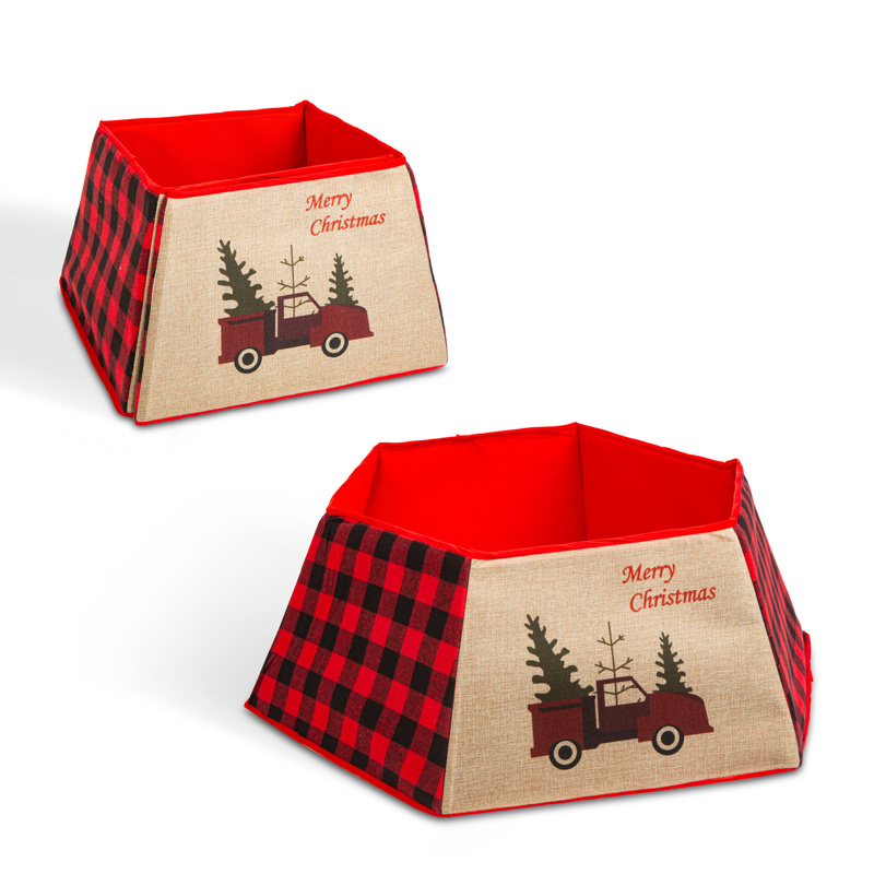 Slika - Pokrov za stojalo božičnega drevesa - božični avto - 55 x 26 cm