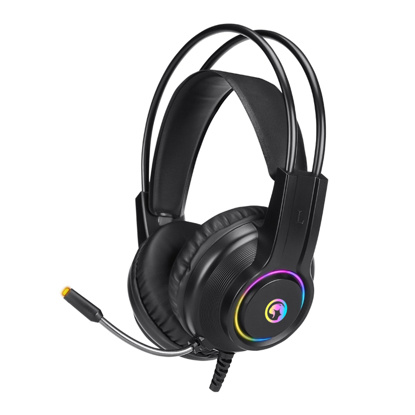 Marvo HG8935 RGB USB črne stereo igralne naglavne slušalke