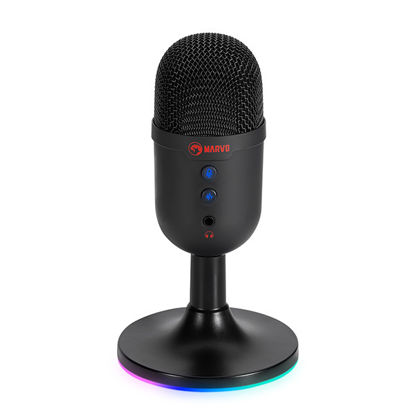Marvo MIC-06 Blast 40 Gaming USB mikrofon z RGB osvetlitvijo in priključkom za slušalke (črn)