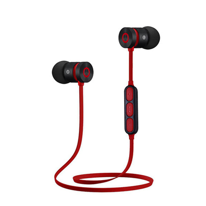 Powerton W2 brezžične bluetooth športne slušalke črno/rdeče magnetne