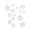 Slika - Komplet samoleplivih božičnih okenskih okraskov z ledenimi kristali - papir, bel