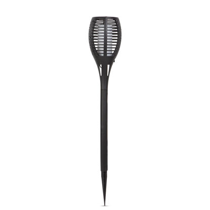 Phenom LED solarna svetilka, ki posnema plamen - črna - plastika - 450 x 100 mm