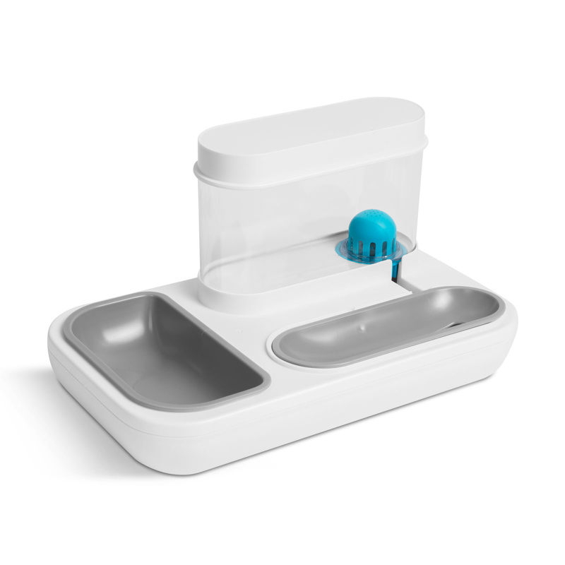 Slika - Yummie avtomatski napajalnik vode s posodo za hranjenje domačih živali - 1500 ml