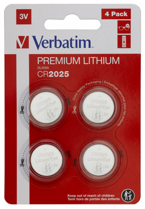 Verbatim CR2025 3V(49532) lithium baterija 4 kosi