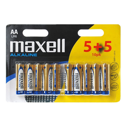 Maxell AA (LR6) 1.5V alkalna baterija 10 kosov