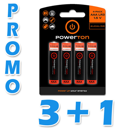 Powerton AAA 1.5V alkalna baterija (12 kosov) 4 paketi PROMO