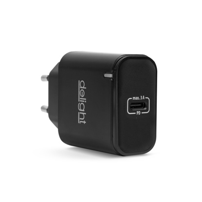 Delight 55046BK USB Type-C adapter PD 20W črn