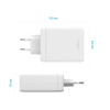 Slika - FIXED FIXCG100-3CU-WH potovalni polnilnik GaN 3xUSB-C/USB 100 W, bel