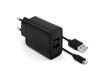 Slika - FIXED FIXC15-2UL-BK omrežni polnilnik z 2xUSB izhodom in USB/Lightning kablom, 1m, 15W Smart