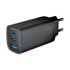 Slika - Gembird TA-UC-PDQC65-01-BK 65W GaN USB PD hitri polnilnik črn