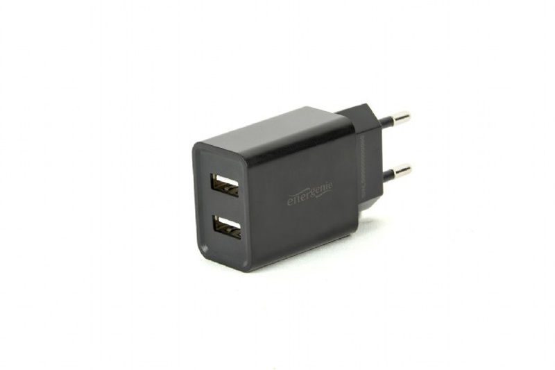 Slika - Gembird EG-U2C2A-03-BK 2-portni univerzalni USB polnilec 2.1A črn