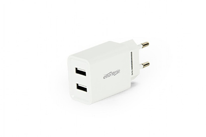 Gembird EG-U2C2A-03-W 2-portni univerzalni USB polnilec 2.1A bel