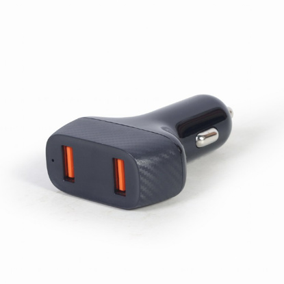 Gembird TA-U2QC3-CAR-01 2port USB avtomobilski hitri polnilec QC3.0 36W črn