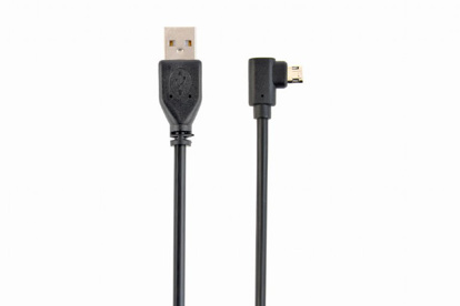 Gembird CCB-USB2-AMMDM90-6 dvostranski pravokotni kabel microUSB 1,8 m črn