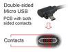 Slika - Gembird CCB-USB2-AMMDM90-6 dvostranski pravokotni kabel microUSB 1,8 m črn
