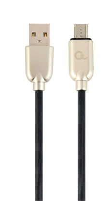 Gembird CC-USB2R-AMmBM-1M microUSB Premium gumijasti polnilni in podatkovni kabel 1m Črn