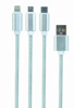 Slika - Gembird CC-USB2-AM31-1M-S USB 3-v-1 polnilni kabel 1m srebrn