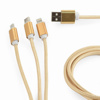 Slika - Gembird CC-USB2-AM31-1M-G USB 3-v-1 polnilni kabel 1m zlat