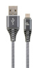 Slika - Gembird CC-USB2B-AMmBM-1M-WB2 Premium bombažno pleten microUSB polnilni in podatkovni kabel 1 m