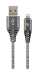 Slika - Gembird CC-USB2B-AMLM-1M-WB2 Lightning Premium bombažno pleten 8-polni polnilni in podatkovni kabel 1 m