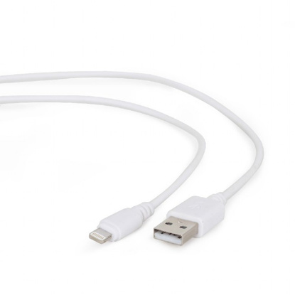 Gembird CC-USB2-AMLM-2M-W USB Lightning USB sinhronizacijski in polnilni kabel, bel, 2 m