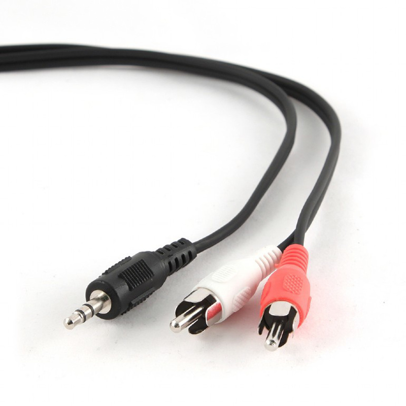 Slika - Gembird CCA-458/0.2 3,5 mm stereo na RCA kabel 0,2 m črn