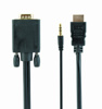 Slika - Gembird A-HDMI-VGA-03-6 HDMI na VGA in avdio adapterski kabel 1,8 m črn