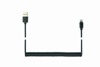 Slika - Gembird CC-LMAM-1.5M USB - Lightning spiralni kabel za sinhronizacijo in polnjenje za iPhone 1,5 m črn