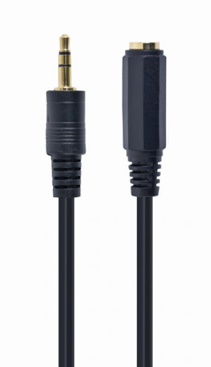Gembird CCA-421S-5M audio kabel JACK 3.5mm M/JACK 3.5mm F 5m črn podaljšek