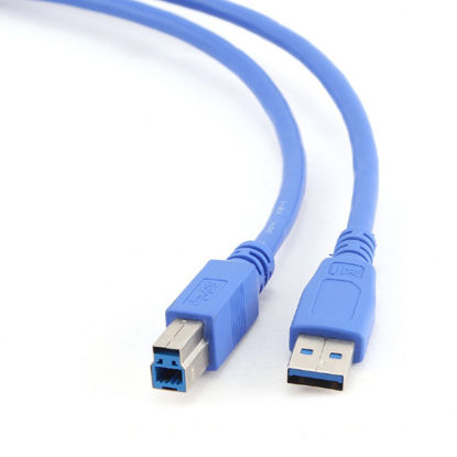 USB kabel[USB 3.0] - Gembird USB A (M) - USB B (M) kabel, 1,8 m, Modra (CCP-USB3-AMBM-6)