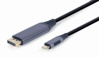 Slika - Gembird CC-USB3C-DPF-01-6 USB Type-C na DisplayPort adapterski kabel 1,8 m siva