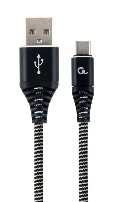 Slika - USB kabel[USB 2.0] - Gembird USB A (M) - USB C (M) kabel, 2 m, črna (CC-USB2B-AMCM-2M-BW)