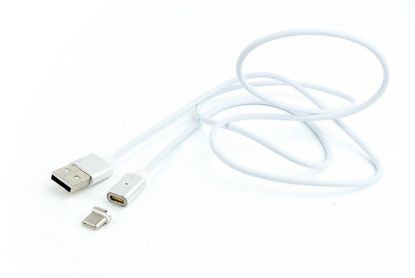 Gembird USB Type-C magnetni kabel 1m srebrne barve