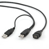 Slika - Gembird CCP-USB22-AMAF-3 Dual USB 2.0 A podaljšek kabel 0,9 m Črna