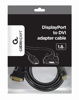 Slika - Gembird CC-DPM-DVIM-6 DisplayPort na DVI-D (Dual Link) (24+1) adapterski kabel 1,8 m Črna